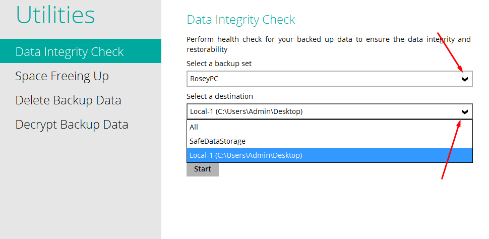 Run a Data Integrity Check